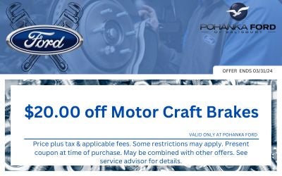 $20.00 off Motor Craft Brakes (per Axle)