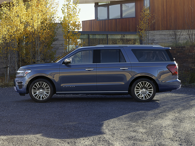 A side profile of a gray 2024 Ford Expedition Max