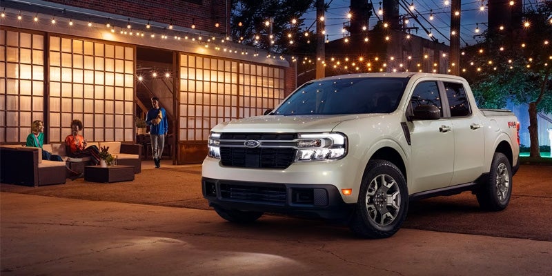 A photo of a white 2024 Ford Maverick