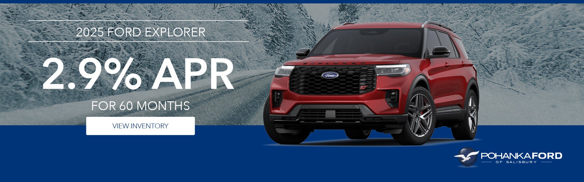 2025 Ford Explorer 2.9% APR