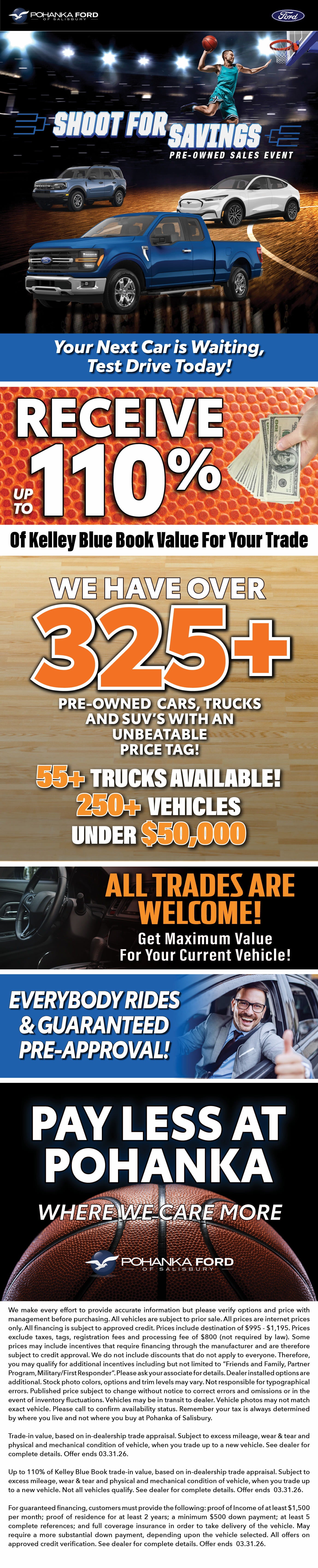 Shoot For Savings Pre-Owned Sales Event!