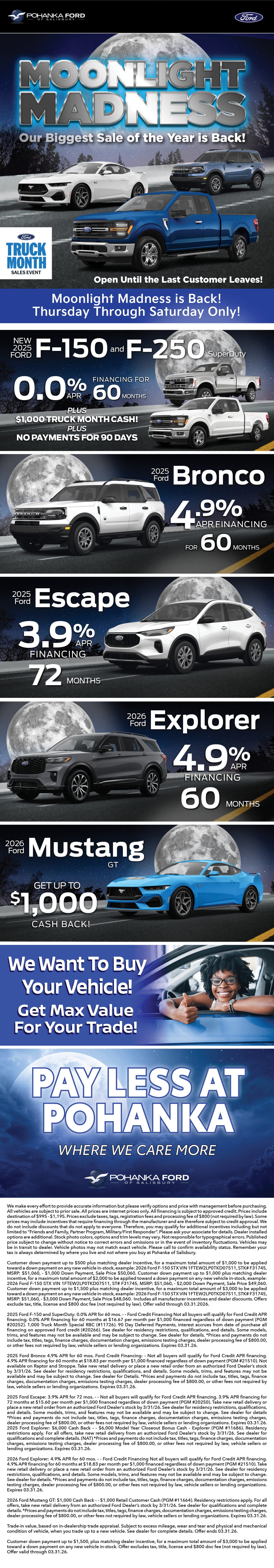 Moonlight Madness Sales Event